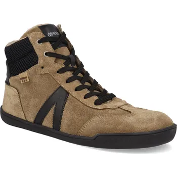 Dívčí zimní obuv Barefoot zimní boty Develab - Soft Sneaker Laces WR Taupe Suede hnědé Velikost: 36