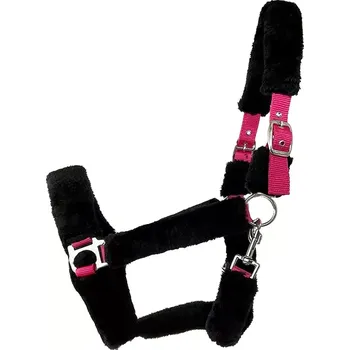 Beránková ohlávka Fuzzy full růžová/černá