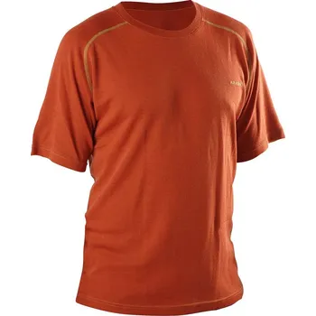 Pánské tričko Afars triko merino vlna krátké orange/sand Velikost: L