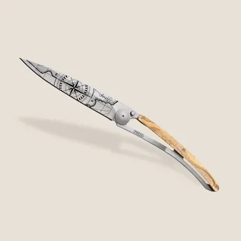 kapesní nůž Kapesní nůž Deejo 9CB103 Tattoo 27g olive wood Terra Incognita