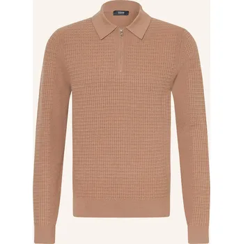 Reiss Pánská Úpletová Polokošile Hamilton, velbloudí, XL