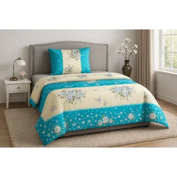 Povlečení Bavlněné povlečení, jednolůžko - Bílé chryzantémy