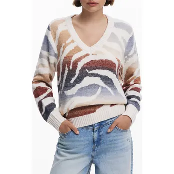 Dámský svetr Vzorovaný svetr a boyfriend džíny DESIGUAL Other 3403665