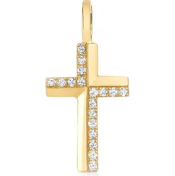 Přívěsek Brilio Něžný přívěsek křížek ze zlata 14/660.961ZIR + 2 měsíce na vrácení zboží
