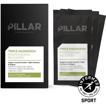 PILLAR Regenerační nápoj s hořčíkem, příchuť ananas a kokos cestovní balení - 15 sáčků PIL-EU-TMPRPSPC15