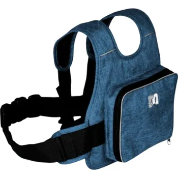 Zabezpečení motocyklu Bezpečnostní pás pro dítě na motocykl nastavitelný popruh s úložnou kapsou zadní držadlo popruhy reflexní prvky pro spolujezdce modrá