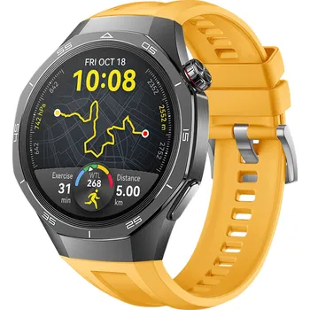 Řemínek na hodinky Silikonový řemínek AIRLINE oranžový 22 mm