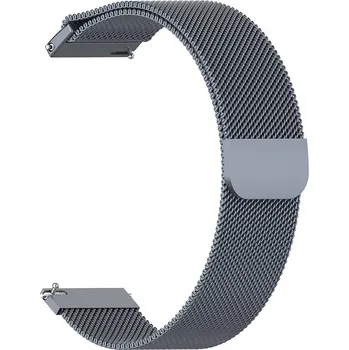 Řemínek na hodinky Milánský tah vesmírně černý 22 mm