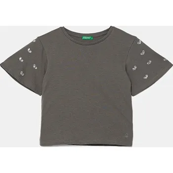 Dětské bavlněné tričko United Colors of Benetton 3MI5C10O1.G.Seasonal šedá 90X, vel. 130
