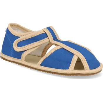 Dívčí bačkory Barefoot dětské přezůvky Milash - Rachel modré Velikost: 22