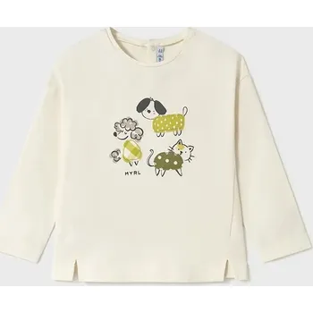 Dětské tričko s dlouhým rukávem Mayoral zelená barva, 1051 1051.4F.Baby.PPYA 71X, vel. 68