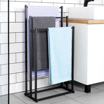 Držák na ručník Stojan na ručníky kovový 86 cm