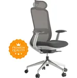 MERCURY Kancelářská židle BESSEL šedý plast, tmavě šedá