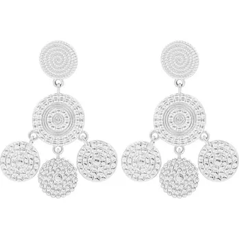 Náušnice Postříbřené náušnice Lilou Boho 200/38/KOL stříbrná SLV, vel. ONE SIZE