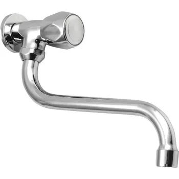 Vodovodní baterie Sapho Nástěnný ventil 1/2", otočná hubice, chrom ZY1812