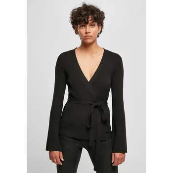 Dámský svetr Dámský svetr ze žebrovaného úpletu černý Urban Classics černá 2542443