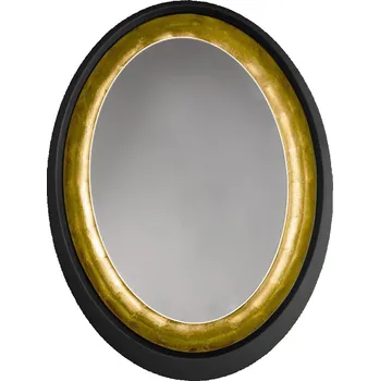 Zrcadlo Eglo 425061 - Nástěnné zrcadlo BONTANG 80x60 cm černá/zlatá