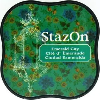 Razítková poduška Tsukineko voděodolný inkoust StazOn Midi, emerald city