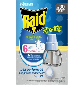 S.C. Johnson Raid Family vhodné pro děti bez parfemace náplň 27ml 45 nocí