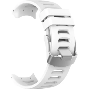 Řemínek na hodinky Silikonový řemínek pro Garmin Forerunner 610 bílý