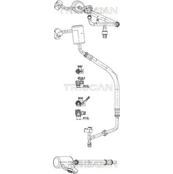 Vedení klimatizace Vysokotlaké / nízkotlaké vedení, klimatizace Triscan A/S 9010 16051