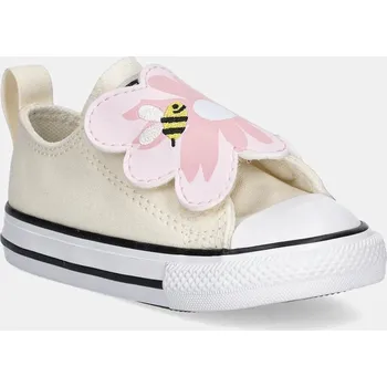 Chlapecké tenisky Dětské tenisky Converse CHUCK TAYLOR ALL STAR ONE STRAP béžová barva, A13452C 01X, EUR 23