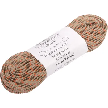 Tkaničky do bot Tkaničky ploché Duras béžové káro multipack Velikost: 200 cm