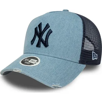 Kšiltovka Dámská kšiltovka New Era 9FORTY AF TRUCKER MLB DENIM NEW YORK YANKEES W modrá 60667496