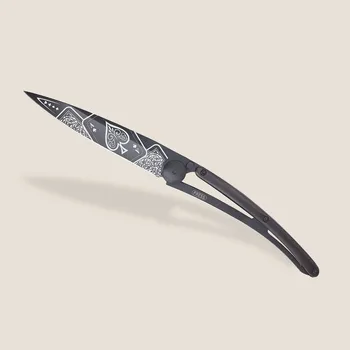 kapesní nůž Kapesní nůž Deejo 1GB151 Tattoo Black 37g ebony wood Good Luck