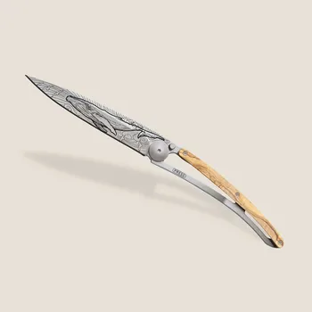 kapesní nůž Kapesní nůž Deejo 1CB074 Tattoo 37g olive wood Whale