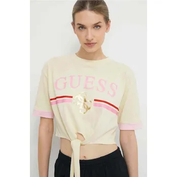 Bavlněné tričko Guess MYLAH žlutá barva, V4GI00 I3Z14 V4GI00.I3Z14 11X, vel. M