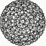 Rustikální kulaté prostírání 38 cm – Černé