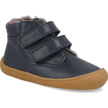 Dívčí obuv Barefoot dětské zimní boty Develab - Baby Sft Shoe Velcro Navy Nappa modré Velikost: 23