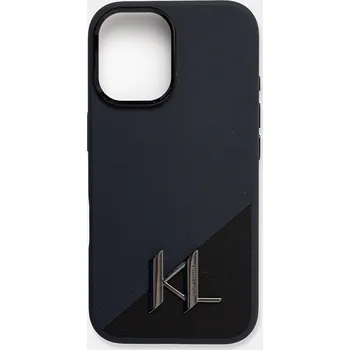 Pouzdro na mobilní telefon Obal na telefon Karl Lagerfeld iPhone 16 6.1 černá barva, KLHMP16SSCMKMPCK 99X, vel. ONE SIZE