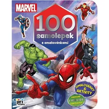 Dětské zboží 100 samolepek s omalovánkami Marvel