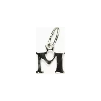 Přívěsek Zlatý přívěsek, písmenko M, písmeno, bílé zlato - P 744 (Zlaté písmeno)