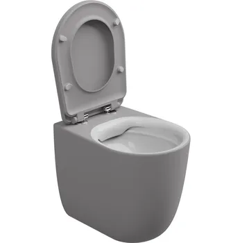 Klozet WC mísa stojící Hit, rimless, keramická, dvoubarevná, HIWC01BI000038FI