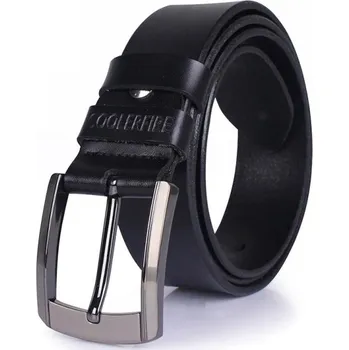 Opasek Pánský kožený pásek černá 105 cm