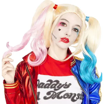 Karnevalová paruka HeliumKing Paruka Harley Quinn - Suicide squad