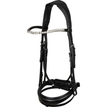Jezdectví Uzdečka ACAVALLO Starry Night Calfskin Černá FULL