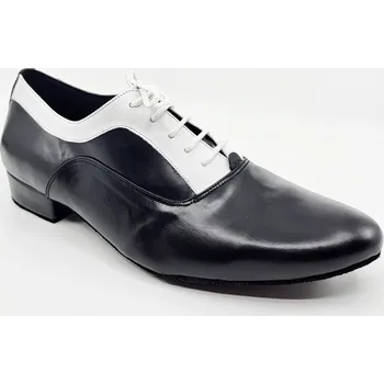 Pánská sálová obuv Rummos,Pánské standardky ERIC, kůže černá/bílá 43.5