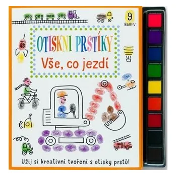 omalovánky Vše, co jezdí - Otiskni prstíky - Amanda Lott