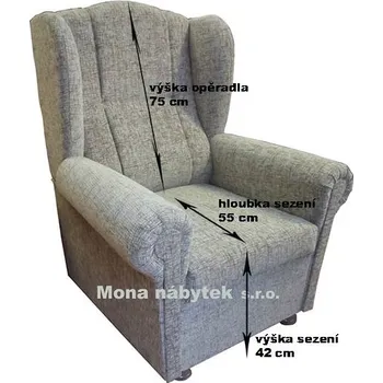 Křeslo křeslo ušák CI , - varianta potahu Jazz 1 béžová