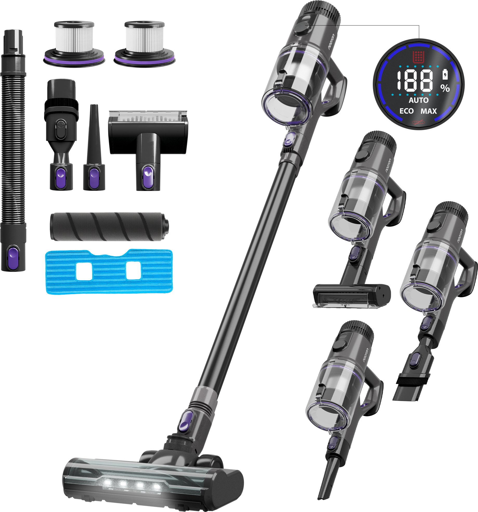 Noaton AVC600 Deluxe edition, tyčový bezdrátový vysavač