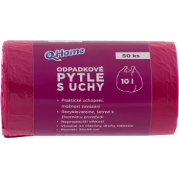 Pytle na odpadky Q Home pytle odpad s uchy 10l (50ks/fol)