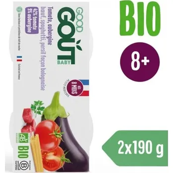 Good Gout BIO Špagety s lilkem a hovězím masem (2x190 g)