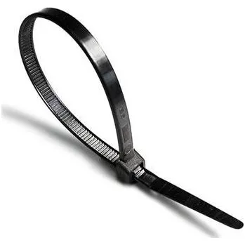 Stahovací páska Stahovací páska OmkoTech UVB nylonová, 3,6 x 300 mm, černá, 100 ks