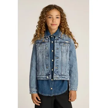 Oblečení a móda Dětská riflová bunda Calvin Klein Jeans IG0IG02721.PPYA modrá 55X, vel. 128