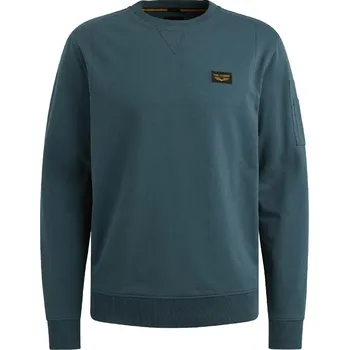 Pánská mikina PME Legend petrolejová Mikina bez Kapuce Středně modrá M