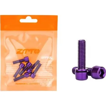 Horské kolo Titanové šrouby představce M5x18 mm, sada 6 ks - Fialové